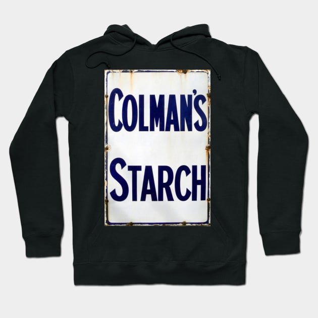 The Good Old Days of Starch, Vintage Enamel Sign. Hoodie by JonDelorme